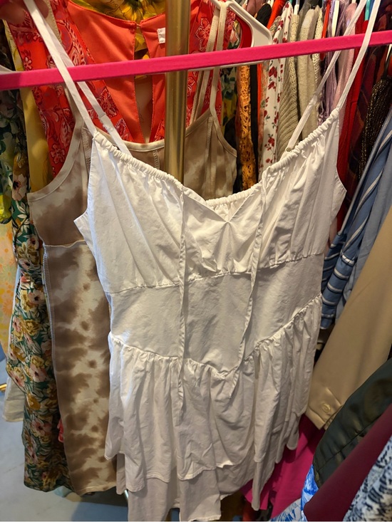 Target Dresses & Skirts - Target White Tiered Mini Dress🤍